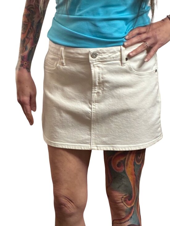 Hidden Jeans Dresses & Skirts - Sz.L*Hidden*White Denim Mini Skirt